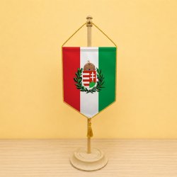 Tölgy-olajágas trikolor autós zászló