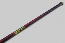 2 részes zászlórúd, gömb alakú réz csúcsdísszel 220 cm