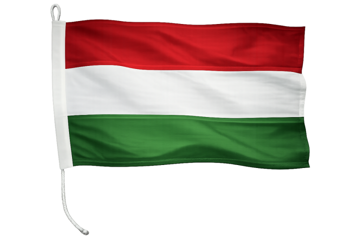 Magyar hajózászló szőtt anyagból