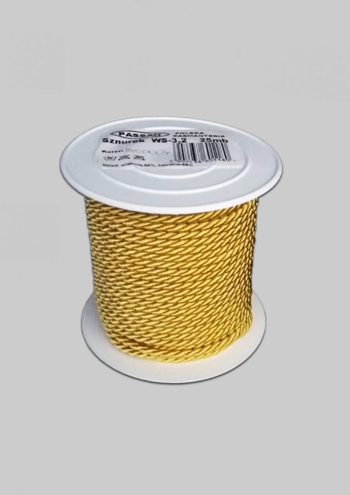 sodrott zsinór világos arany 3,2mm