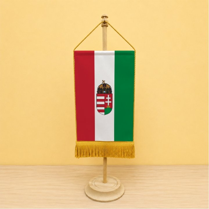 Magyar asztali zászló címerrel