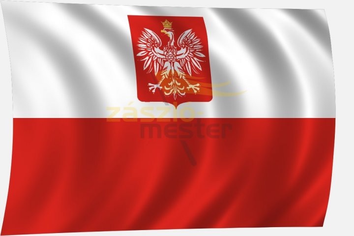 Lengyelország (címeres) zászló