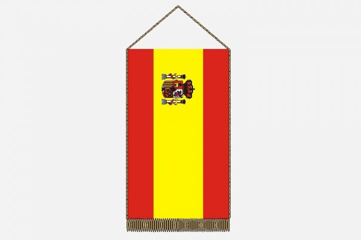 Spanyolország-címeres asztali zászló